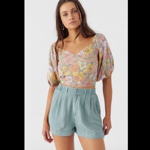 O’Neill Rowan Linen Blend Shorts - Silver Blue